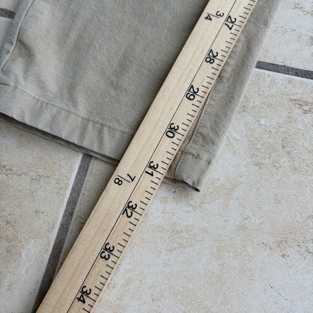 Lululemon Pants Mens 32x31 Khaki Tan Canvas Commission Slim Fit Tapered Chino - Picture 10 of 11